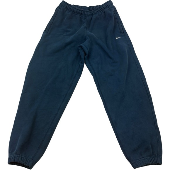 Nike NRG Lab Blue Cuffed Sweatpants XS Elastic Drawstring Waist Zip Pocket - Picture 1 of 7